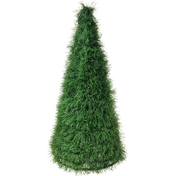 Clayre & Eef Decorazione Natalizia Albero Di Natale Ø 21X50 Cm Plastica Verde-image