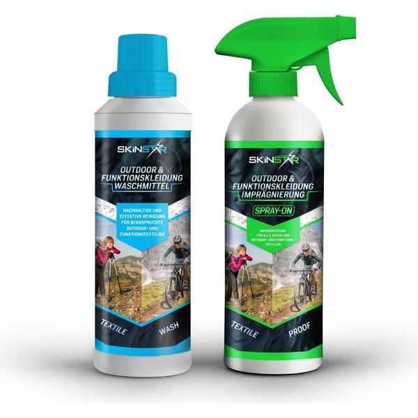 Skinstar Detergente Per Abbigliamento Esterno E Funzionale + Impregnante Spray 500Ml Ciascuno-image
