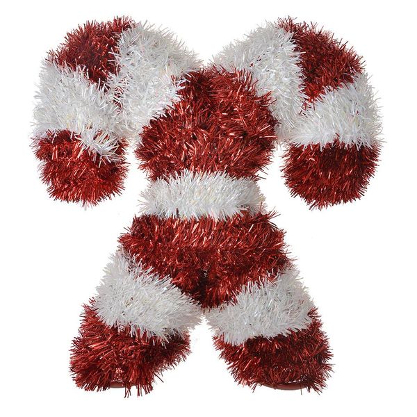 Clayre & Eef Decorazione Natalizia Bastone Di Zucchero 30 Cm Rosso Bianco Plastica-image
