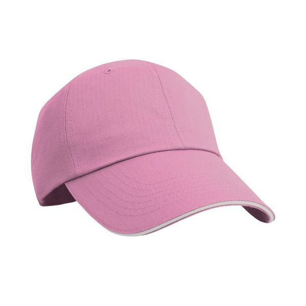 Result Headwear - Cappello Da Baseball Con Visiera A Sandwich RW10215 (Taglia Unica) (Rosa/Bianco)-image