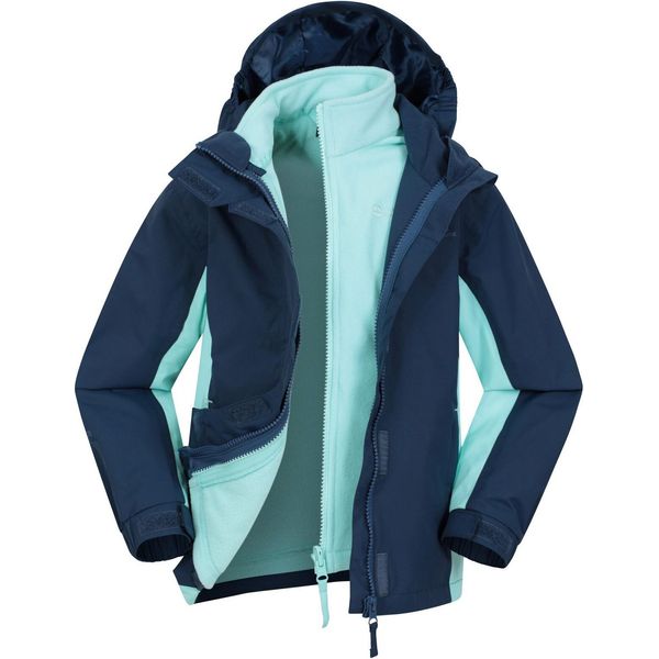 Mountain Warehouse - Giacca "Lightning"", Impermeabile 3 In 1 Per Bambini MW2418 (104) (Blu)"-image