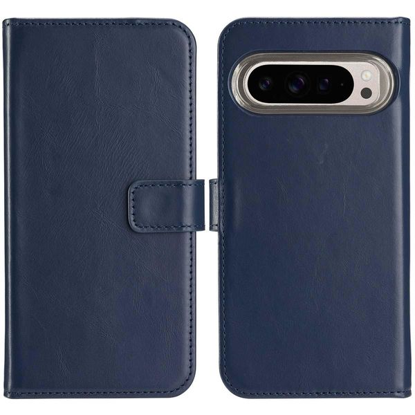 Custodia Google Pixel 9/Google Pixel 9 Pro - Vera Pelle - Selencia Flip Cover - Blu-image