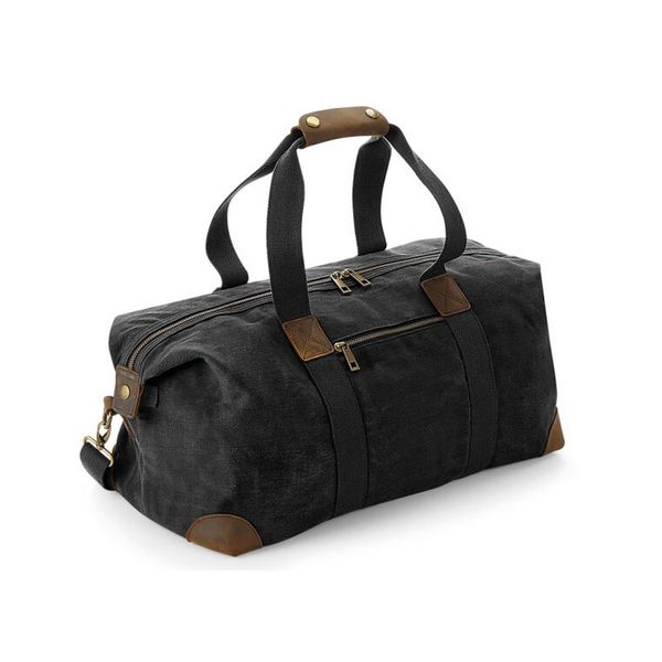 Quadra - Borsa Da Viaggio "Heritage"", Inserti In Pelle BC5215 (Taglia Unica) (Nero)"-image