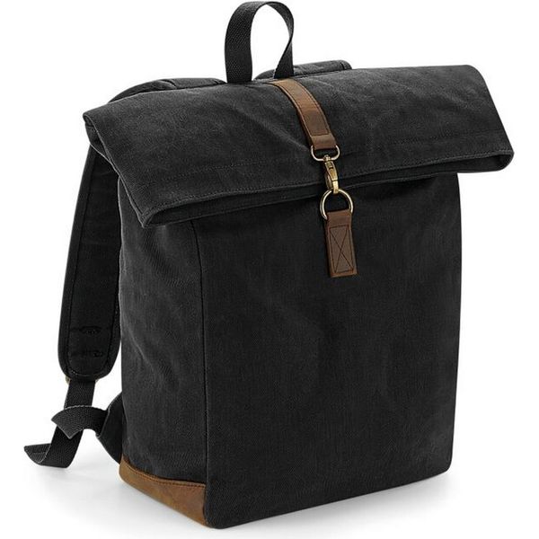 Quadra - Zaino "Heritage"", Inserti In Pelle BC5179 (Taglia Unica) (Nero)"-image
