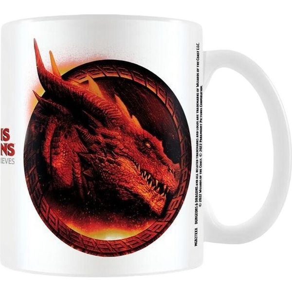 Dungeons & Dragons - Tazza Da Caffè, Testa Di Drago Rosso PM10702 (Taglia Unica) (Bianco/Rosso)-image