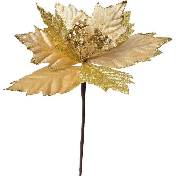 Stella Di Natale Artificiale Clayre & Eef Ø 21X25 Cm Plastica Color Oro-image
