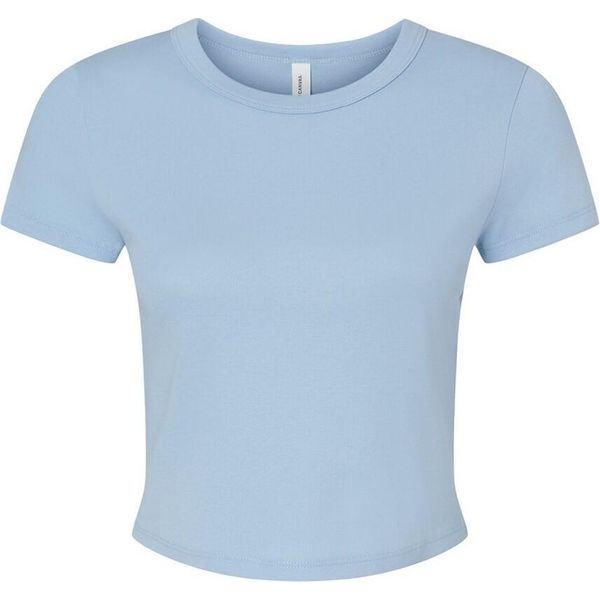 Bella + Canvas - Top Corto Da Donna PC7506 (Xs) (Tinta Unita Blu Bambino)-image