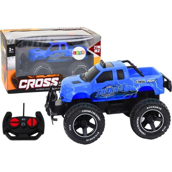 Auto Giocattolo Veicolo Fuoristrada Telecomandato Rc 1:18 Blu-image