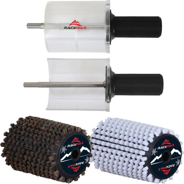 Racewax Roto Brush Nylon Horsehair Set Spazzola Rotore 120Mm Rotobrush Speed Stick-image