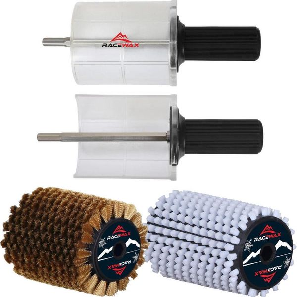 Racewax Roto Brush Nylon Copper Set Spazzola Rotore 100Mm Rotobrush Speed Stick-image