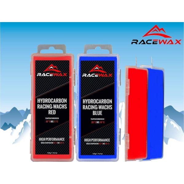 Racewax Cera Da Corsa Idrocarburica Cera Da Sci Professionale Miscela A Freddo Rosso-Blu 250G-image