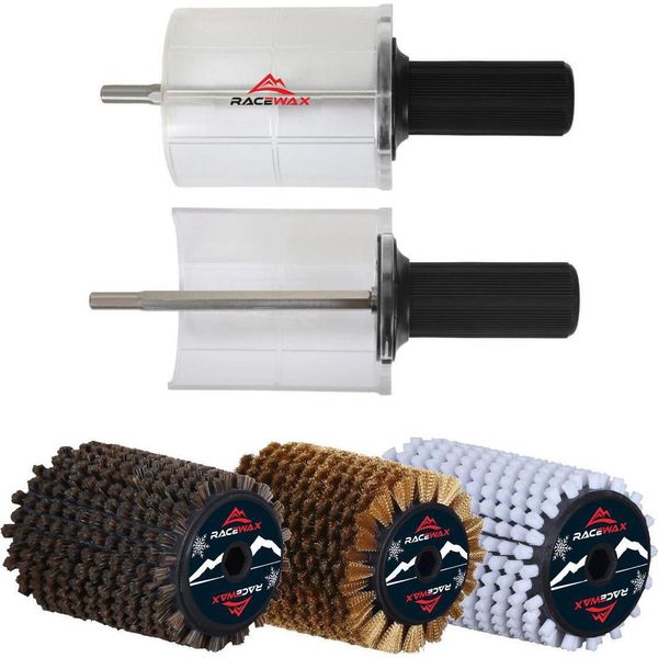 Racewax Roto Brush Set Di Spazzole In Nylon Con Crine Di Cavallo E Rame 120Mm Speedstick-image
