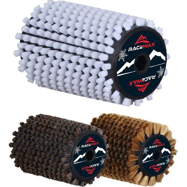 Racewax Roto Brush Set Di Spazzole In Nylon Con Crine Di Cavallo E Rame 100 Mm Rotobrush-image