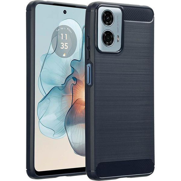 Motorola Moto G24/Motorola Moto G04 Coperture - Silicone - Imoshion Custodia Morbida/Copertura Posteriore - Colore Blu Scuro-image