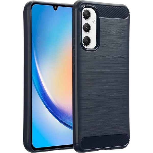 Samsung Galaxy A34 Sleeve - Silicone - Custodia/Copertura Morbida Imoshion - Blu Scuro-image