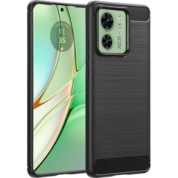 Motorola Edge 40 Cover - Silicone - Imoshion Custodia Morbida/Copertura Posteriore - Nero-image