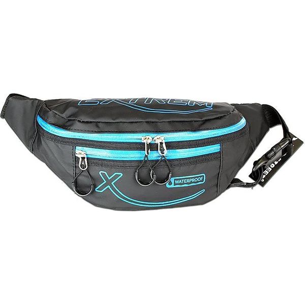 Borsa Street Synthetic Bag Ladies Gents Belt Bag Black Blue OTJ509B-image