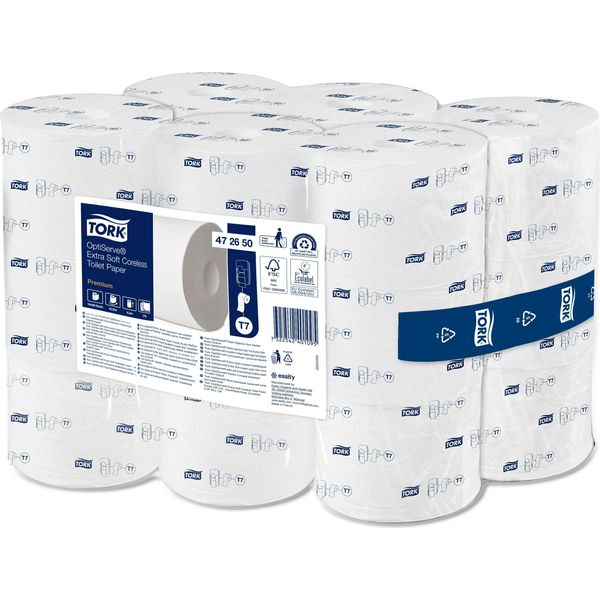 Tork 472650 Carta Igienica 3 Veli 18 Rotoli Bianco Sys. T7 Premium-image