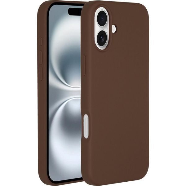 Cover Per Iphone 16 - Silicone - Custodia Morbida Accezz/Copertina Posteriore - Marrone-image
