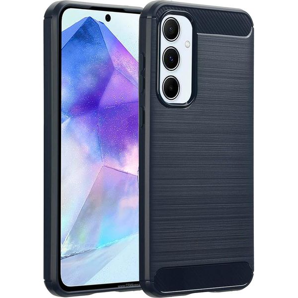 Samsung Galaxy A55 Cover - Silicone - Imoshion Soft Case/Backcover - Blu Scuro-image