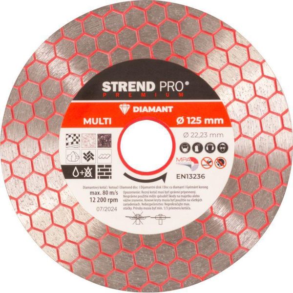 Disco Strend Pro Premium, 125 Mm, Esagonale, Diamantato, Da Taglio, Multiuso-image