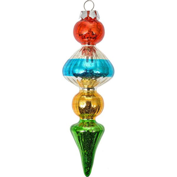 Targhetta Natalizia Clayre & Eef Ø 5X16 Cm Vetro Multicolore-image
