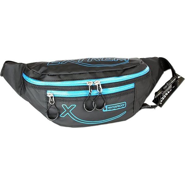 Borsa Street Synthetic Bag Ladies Gents Belt Bag Black Blue D2OTJ509B-image