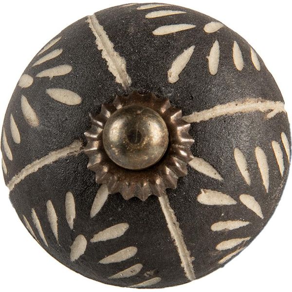 Pomolo Per Porta Clayre & Eef Ø 4X4 Cm Vetroceramica Grigia-image