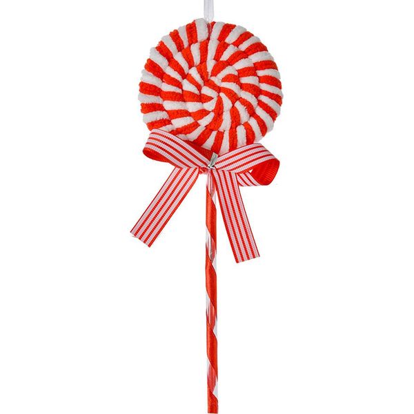 Lecca-Lecca Con Etichetta Natalizia Clayre & Eef 25 Cm Rosso Bianco Plastica-image