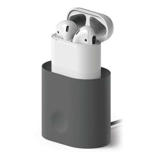 Elago Stazione Di Ricarica Per Airpods 1 E 2 Grigio Scuro-image