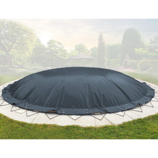 Airdeluxe® Copertura Gonfiabile Rotonda Per Piscina (Diametro Piscina: 300 Cm, Antracite) Con Pompa D'aria Elettrica, Copertura Per Piscina In Telone Per Camion, Copertura Invernale Per Piscina Copertura Per Piscina In Telone Per Camion, Copertura Invernale Per Piscina-image