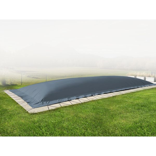 Airdeluxe® Telone Gonfiabile Rettangolare Per Piscina (7,5 M X 3,5 M, Antracite) Copertura Per Piscina In Telone Per Camion, Copertura Invernale Per Piscina-image