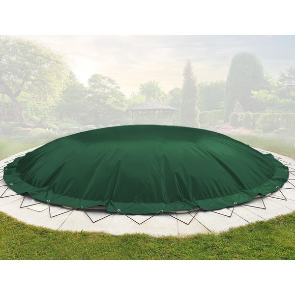 Airdeluxe® Copertura Gonfiabile Rotonda Per Piscina (Diametro Piscina: 300 Cm, Verde) Copertura Per Piscina In Telone Per Camion, Copertura Invernale Per Piscina-image