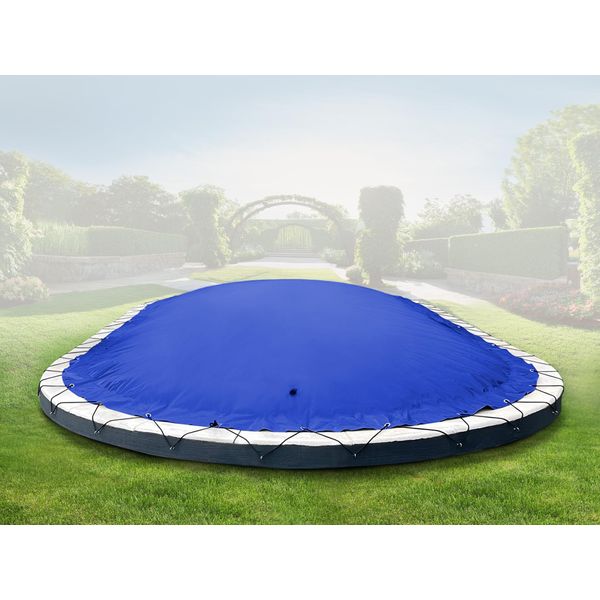 Copertura Gonfiabile Ovale Per Piscina Airdeluxe® (4,90 M X 3,00 M, Blu) In Telone Da Camion - Copertura Invernale Stabile Per Piscina-image