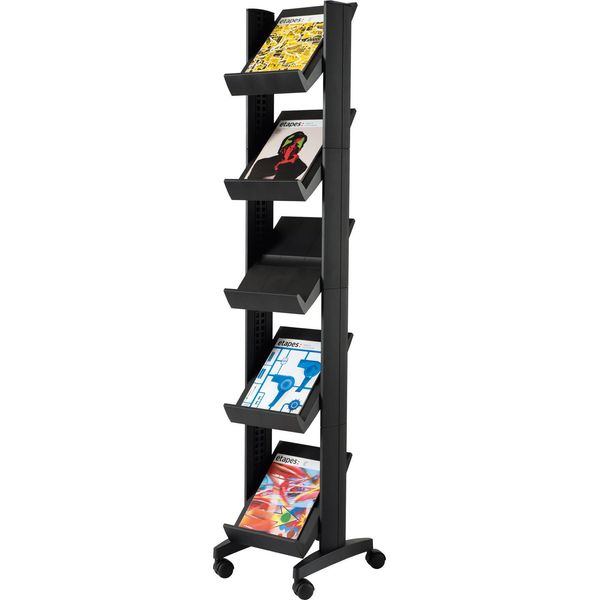 Paperflow 259N.01 Supporto Mobile Per Brochure Corner, Nero-image