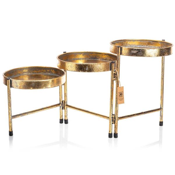 Fiore In Metallo Sesso Oro Antico 60 Cm Vintage-image