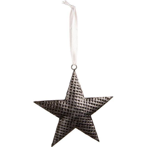 Ciondolo Decorativo Clayre & Eef Star 8X8 Cm Ferro Grigio-image