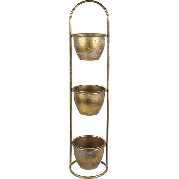 Piantana Clayre & Eef 72 Cm In Ferro Color Oro-image