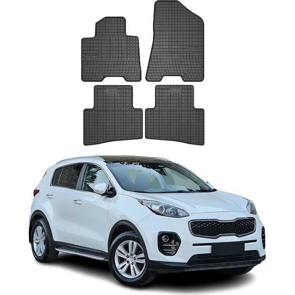 2015-2018 Kia Sportage Tappetini Tpe Nero 4 Pz-image