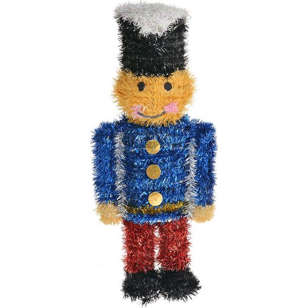 Clayre & Eef Decorazione Natalizia Schiaccianoci 15X7X36 Cm Plastica Blu-image