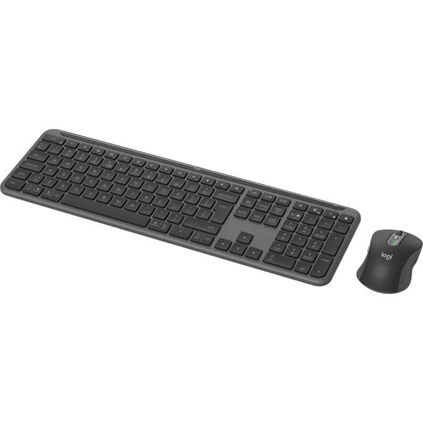 Logitech Logitech 920-012490 Tastiera Mouse Incluso Office Rf Wireless + Bluetooth Qwerty Us International Graphite-image