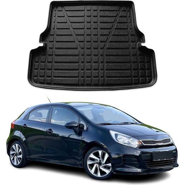 Fodera Per Bagagliaio Per Kia Rio 2011-2017 Notchback Gomma Tpe Nero-image