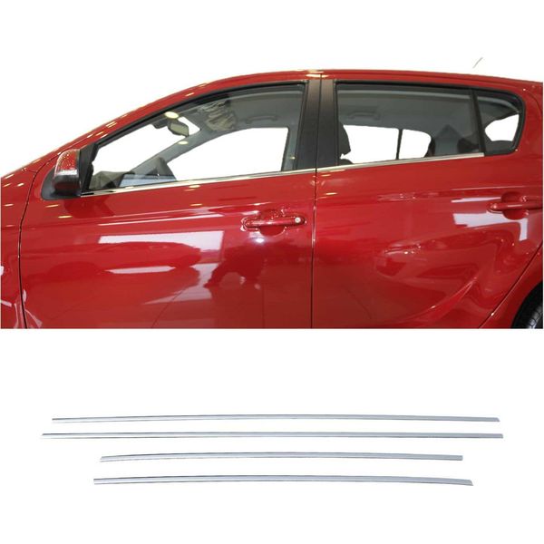 Modanature Per Finestre Per Hyundai I20 Hb 5D 2012-2014 Acciaio Inox Cromo 4Pcs-image