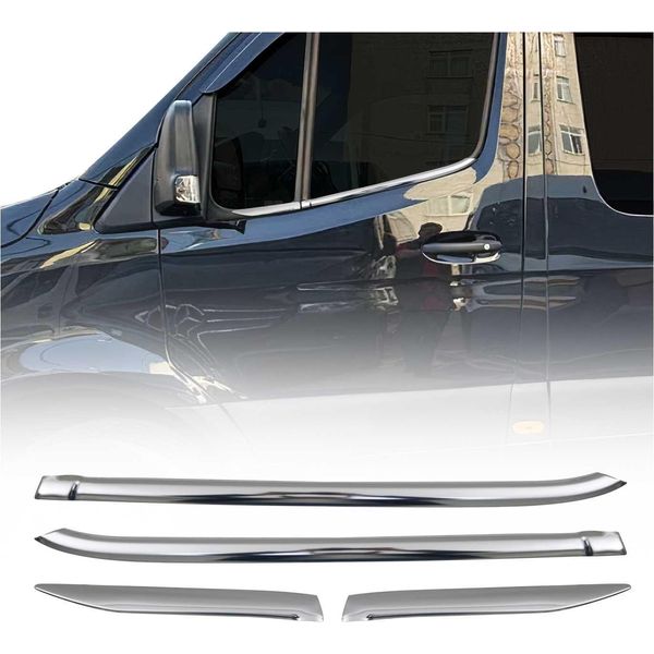 Modanature Per Finestre Per Mercedes Sprinter W907 W910 2018-2025 Cromo 4Pcs-image