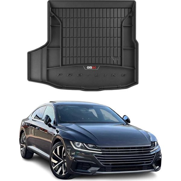 Omac Rivestimento Del Bagagliaio In Gomma Per Vw Arteon 2017-2025 Rivestimento Del Bagagliaio In Tpe Nero-image