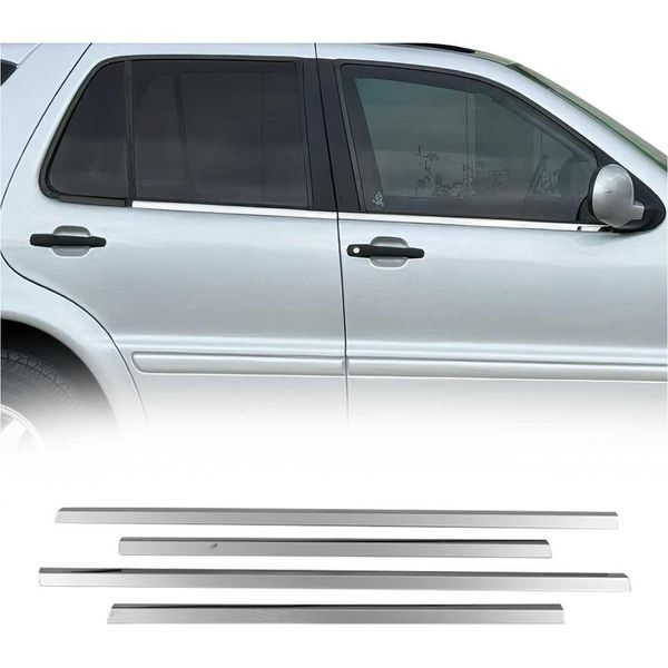Modanature Per Finestre Per Mercedes Ml W163 1998-2005 Acciaio Inox Cromo 4Pcs-image