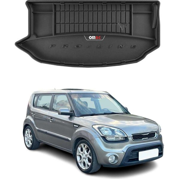 Omac Rivestimento Del Bagagliaio In Gomma Per Kia Soul Xl 2008-2013 Rivestimento Del Bagagliaio In Tpe Nero-image