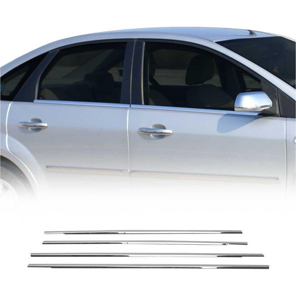 Modanature Per Finestre Per Ford Focus 1998-2005 In Acciaio Inox Cromato 4Pcs-image