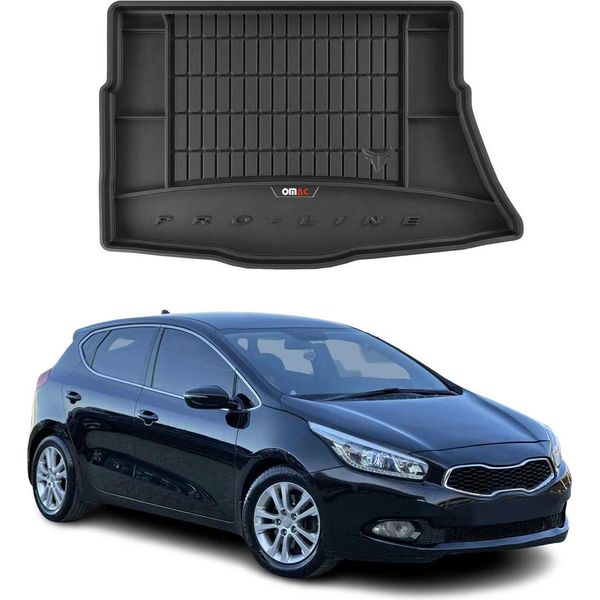 Omac Rivestimento Del Bagagliaio In Gomma Per Kia Ceed 2012-2018 Rivestimento Del Bagagliaio In Tpe Nero-image