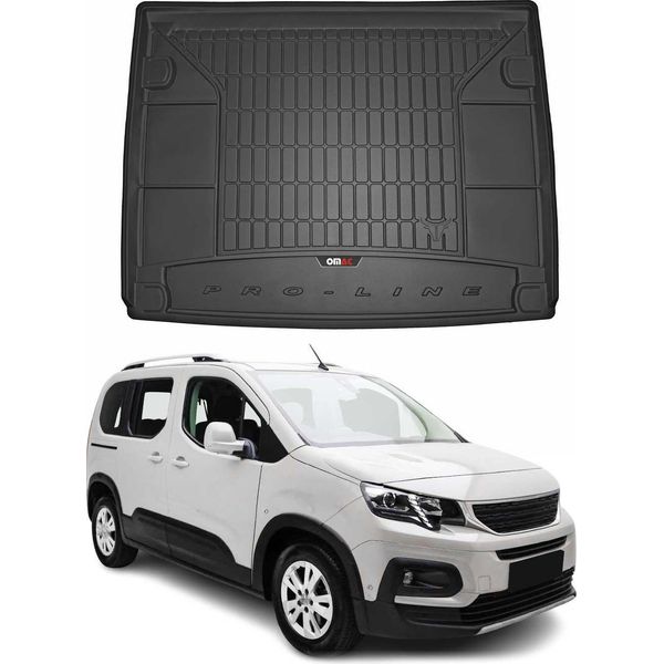 Omac Rivestimento Del Bagagliaio In Gomma Per Peugeot Rifter 2018-2024 Rivestimento Del Bagagliaio In Tpe-image